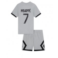 Paris Saint-Germain Kylian Mbappe #7 Bortedraktsett Barn 2022-23 Kortermet (+ korte bukser)